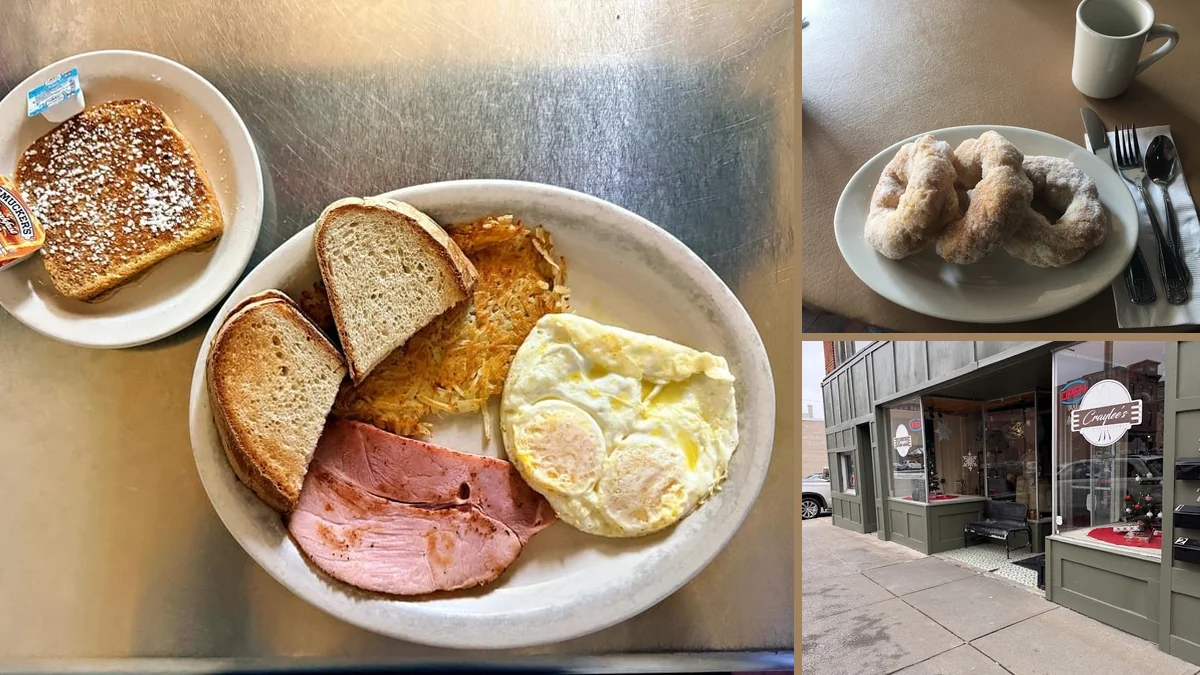 Casual restaurant room with a warm breakfast feel.